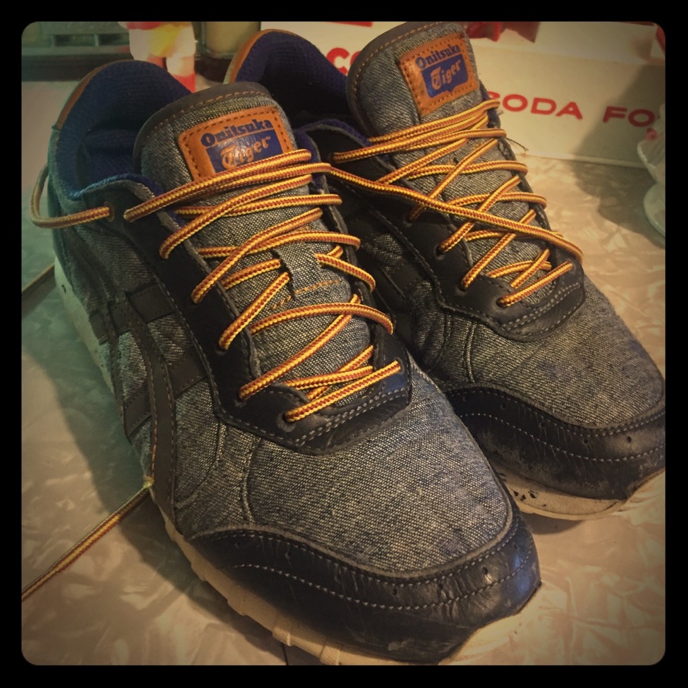Vintage hipster denim Onitsuka Tiger sneakers